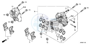 CB1000RE CB1000R E drawing FRONT BRAKE CALIPER (CB1000R)