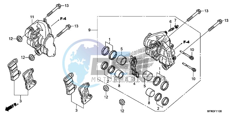 FRONT BRAKE CALIPER (CB1000R)