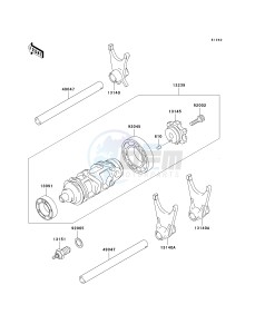 ZX 600 J [ZZR600] (J4) J4 drawing GEAR CHANGE DRUM_SHIFT FORK-- S- -