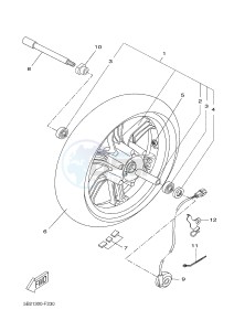 VP250 (5B2B 5B2B 5B2B 5B2B) drawing FRONT WHEEL