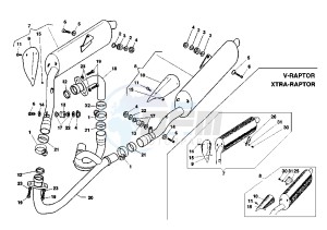 RAPTOR 1000 drawing EXHAUST SYSTEM