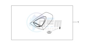 CBR600RAA UK - (E / ABS) drawing SEAT COWL *NHB01*