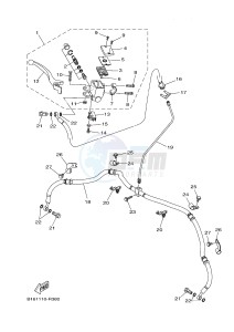 YFM700FWB KODIAK 700 CAMO (B169) drawing FRONT MASTER CYLINDER