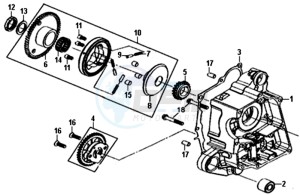 ORBIT III 50 25KMH (L8) NL drawing CRANKCASE  RIGHT / OIL PUMP