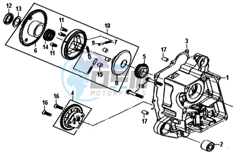 CRANKCASE  RIGHT / OIL PUMP