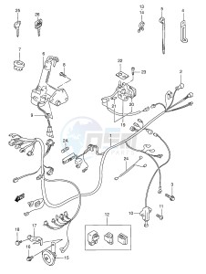 AN125 (E2) Burgman drawing WIRING HARNESS (MODEL S T V W X)