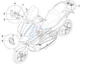 Runner 125 ST 4T E3 (EMEA) drawing Remote control switches - Battery - Horn