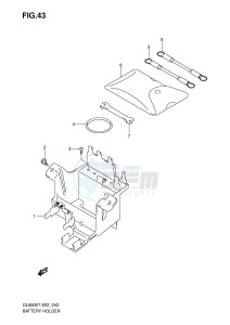 DL650 (E2) V-Strom drawing BATTERY HOLDER