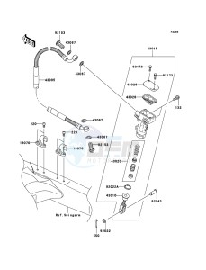 KX250F KX250-N2 EU drawing Rear Master Cylinder