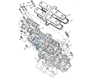 YZF R 750 drawing CYLINDER HEAD