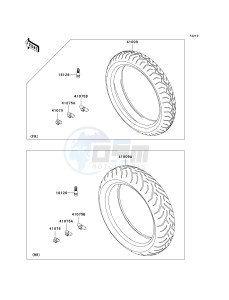 ER 650 A [ER-6N (AUSTRALIAN] (A6F-A8F) A8F drawing TIRES