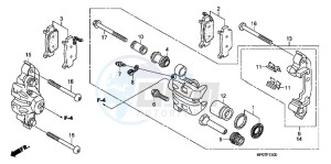 TRX500FEB drawing FRONT BRAKE CALIPER