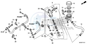 CB1100SAE CB1100 UK - (E) drawing RR. BRAKE MASTER CYLINDER (CB1100A/ SA/ SAD)