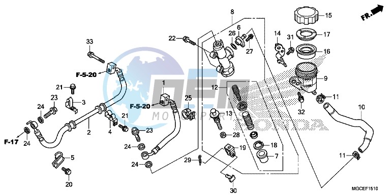 RR. BRAKE MASTER CYLINDER (CB1100A/ SA/ SAD)