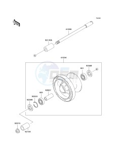 VN 800B [VULCAN 800 CLASSIC] (B6-B9) [VULCAN 800 CLASSIC] drawing FRONT WHEEL