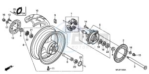 CBR600RRA Europe Direct - (ED) drawing REAR WHEEL