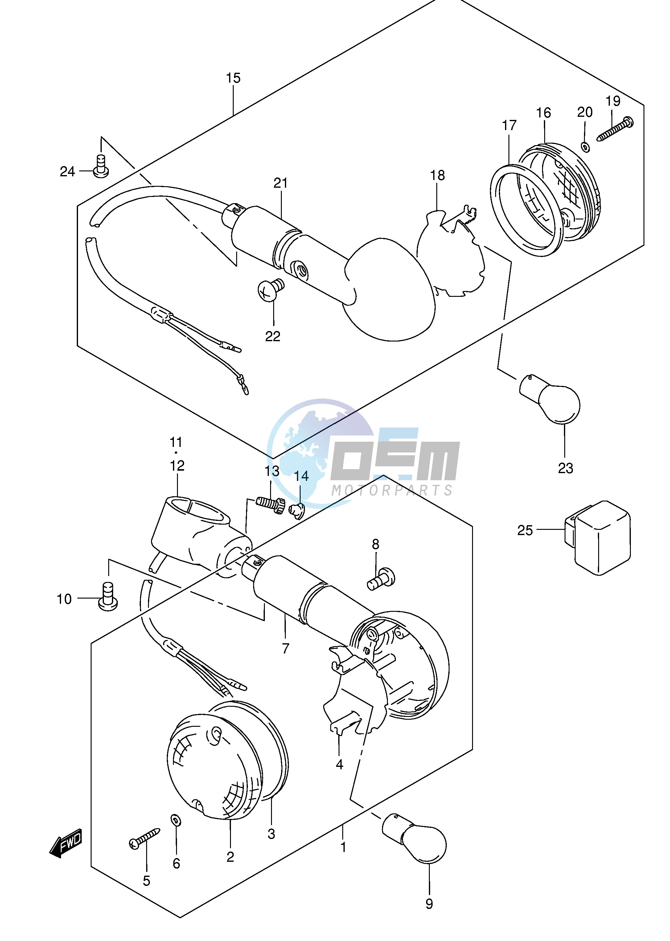 TURN SIGNAL LAMP (MODEL K1 K2 K3)