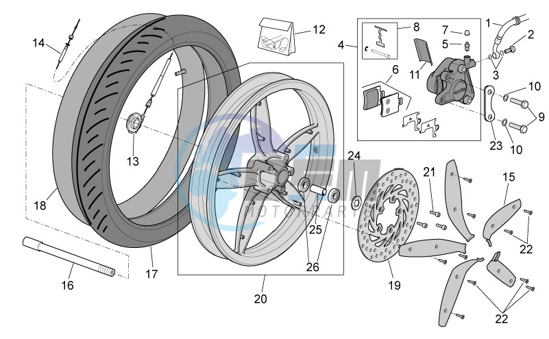 Front wheel - disc brake