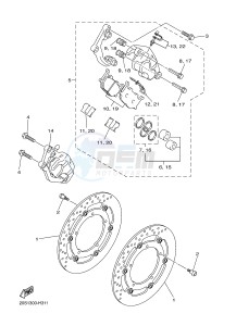 XJ6N 600 XJ6-N (NAKED) CYPRUS drawing FRONT BRAKE CALIPER