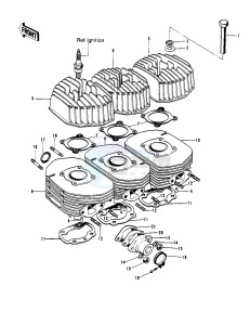 H2 B [MACH IV] (-B) 750 [MACH IV] drawing CYLINDER HEADS_CYLINDERS