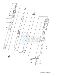 RF900R (E28) drawing FRONT DAMPER (MODEL R S)