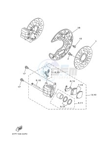 YFM350R YFM350RD RAPTOR 350 (10PA) drawing FRONT BRAKE CALIPER