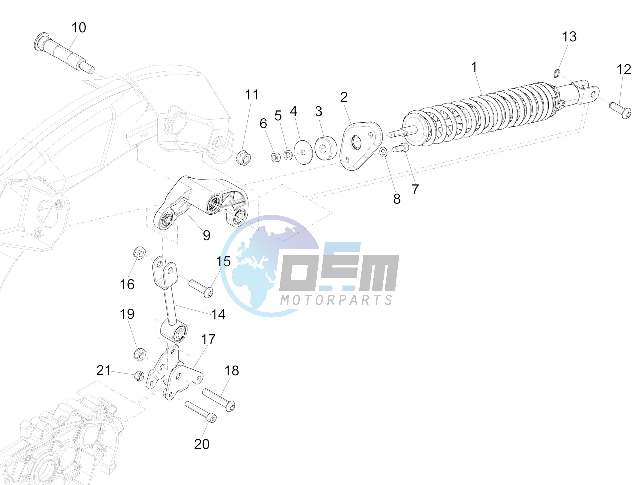 Rear suspension - Shock absorber/s