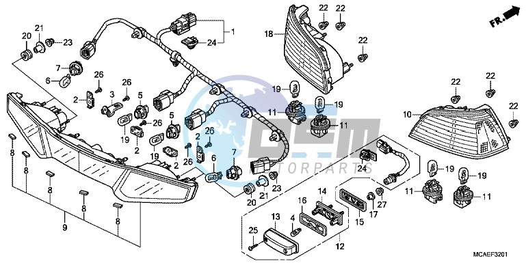 REAR COMBINATION LIGHT (GL1800C/ D/ E/ F/ G)