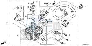 CRF250LD CRF250L UK - (E) drawing THROTTLE BODY