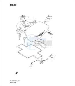 VL800 drawing FUEL TANK (VL800L1 E24)