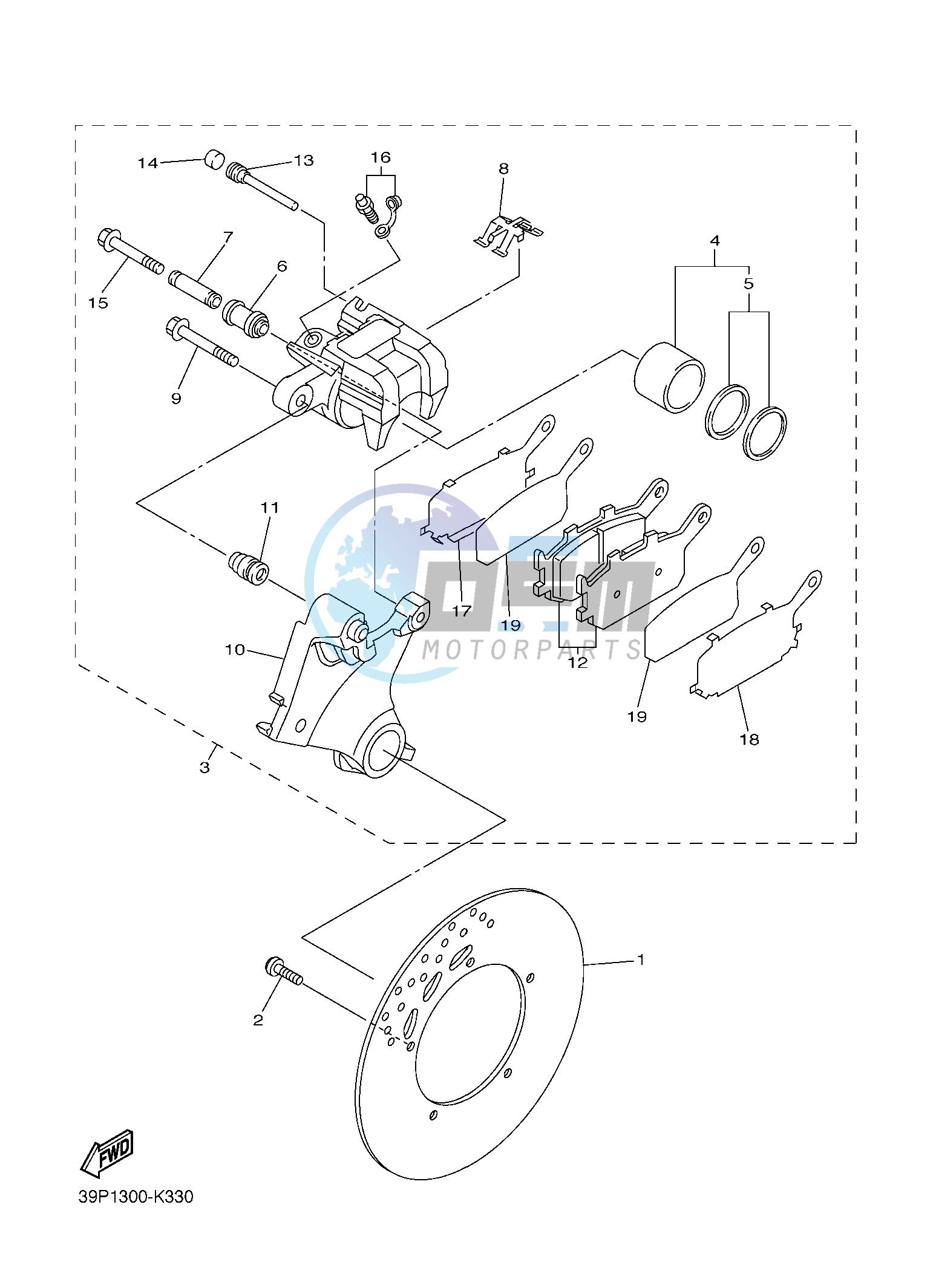 REAR BRAKE CALIPER