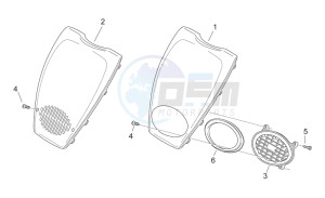 Scarabeo 50 2t (eng. Minarelli) drawing Front body III - Front cover