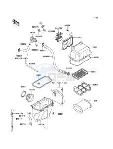 KLE500 KLE500B6F GB XX (EU ME A(FRICA) drawing Air Cleaner