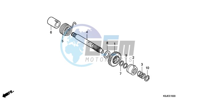 KICK STARTER SPINDLE