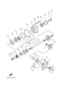 YXM700E YXM70VPHG VIKING EPS HUNTER (B427) drawing MIDDLE DRIVE GEAR