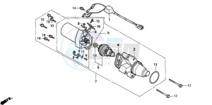 NSR125R drawing STARTING MOTOR