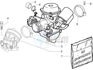 Granturismo 125 L Potenziato drawing Carburettor  assembly - Union pipe