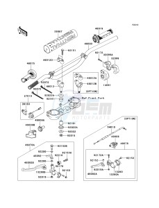 KX 450 D [KX450F] (D7F) D7F drawing HANDLEBAR