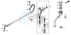 CR125R drawing REAR BRAKE MASTER CYLINDER