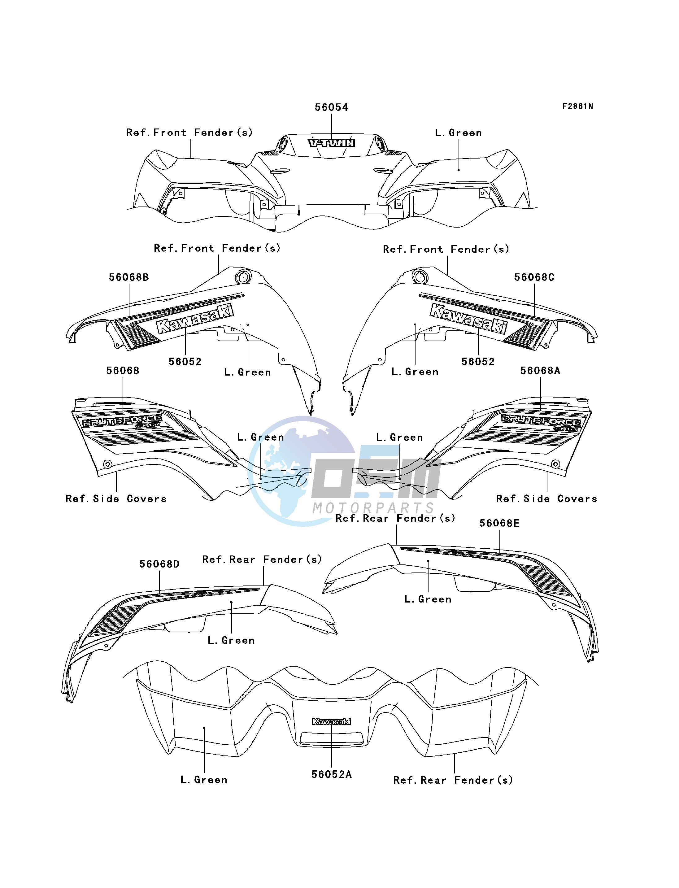 DECALS-- L.GREEN- --- D9F- -