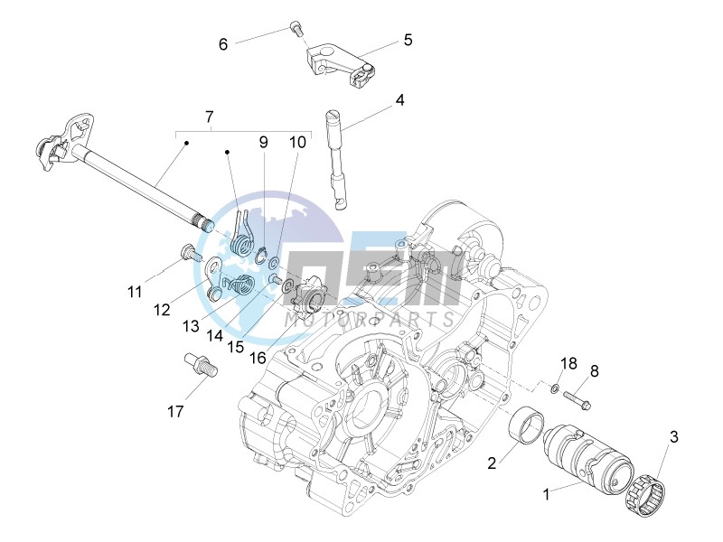 Gear box / Selector / Shift cam