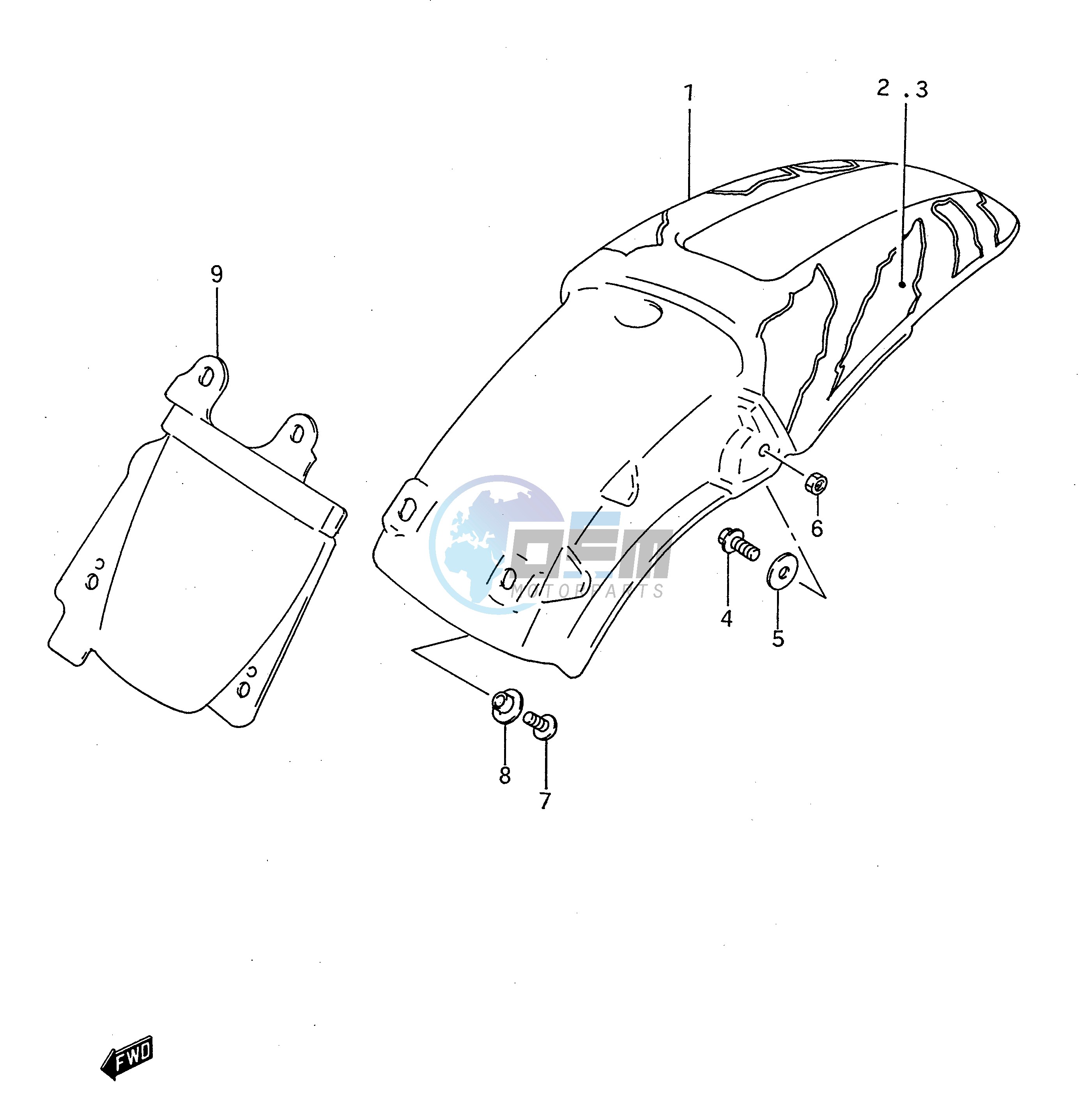 REAR FENDER (MODEL N)