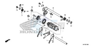 CRF1000AG CRF1000 - Africa Twin - ABS Europe Direct - (ED) drawing GEARSHIFT DRUM (CRF1000/CRF1000A)