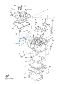 YZ450FX (B917 B918 B919 B919 B91A) drawing CYLINDER