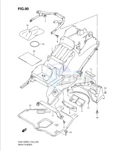 GSX1300R drawing REAR FENDER