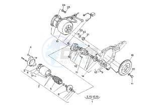 MITO EV 125 drawing GENERATOR - STARTING MOTOR FIEM