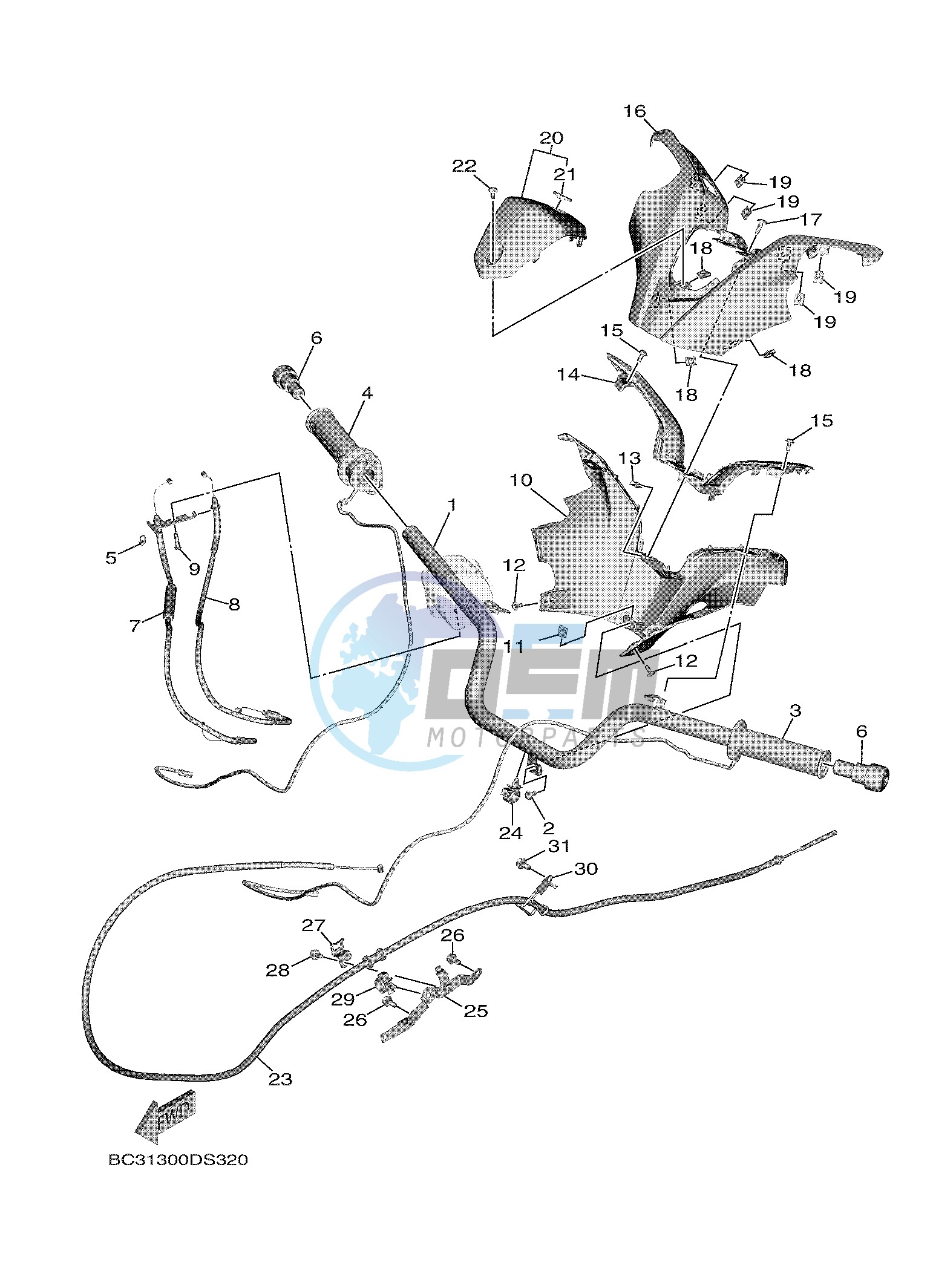 STEERING HANDLE & CABLE