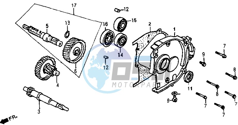 CRANKCASE - DRIVE SHAFT - CRANKCASE