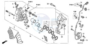 CBF1000A9 EK drawing R. FRONT BRAKE CALIPER (CBF1000A/T/S)