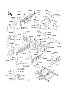 KAF 620 S [MULE 4010 TRANS4X4 HARDWOODS GREEN HD] (S9F-SAF) SAF drawing FRAME FITTINGS